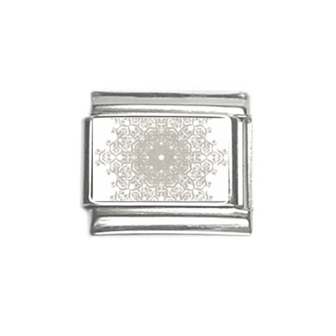 Silver Snowflake Doily Italian Charm (9mm) from ArtsNow.com Front