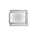 Silver Snowflake Doily Italian Charm (9mm)