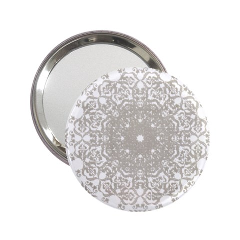 Silver Snowflake Doily 2.25  Handbag Mirror from ArtsNow.com Front