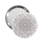 Silver Snowflake Doily 2.25  Handbag Mirror