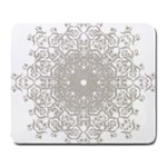 Silver Snowflake Doily Large Mousepad