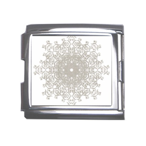 Silver Snowflake Doily Mega Link Italian Charm (18mm) from ArtsNow.com Front