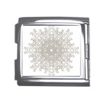 Silver Snowflake Doily Mega Link Italian Charm (18mm)