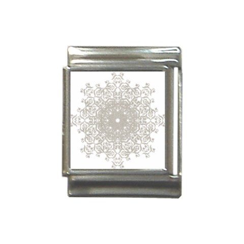 Silver Snowflake Doily Italian Charm (13mm) from ArtsNow.com Front