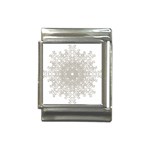 Silver Snowflake Doily Italian Charm (13mm)