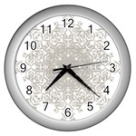 Silver Snowflake Doily Wall Clock (Silver)