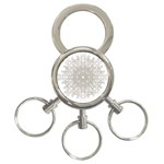 Silver Snowflake Doily 3-Ring Key Chain