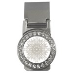 Silver Snowflake Doily Money Clip (CZ)