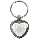 Silver Snowflake Doily Key Chain (Heart)