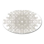 Silver Snowflake Doily Magnet (Oval)