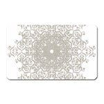 Silver Snowflake Doily Magnet (Rectangular)