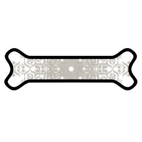 Silver Snowflake Doily Magnet (Dog Bone) from ArtsNow.com Front