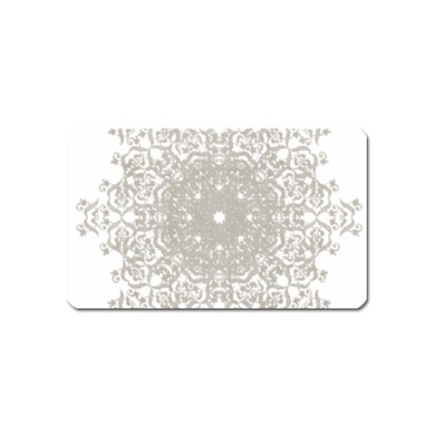 Silver Snowflake Doily Magnet (Name Card) from ArtsNow.com Front