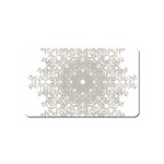 Silver Snowflake Doily Magnet (Name Card)