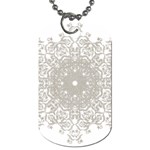 Silver Snowflake Doily Dog Tag (One Side)