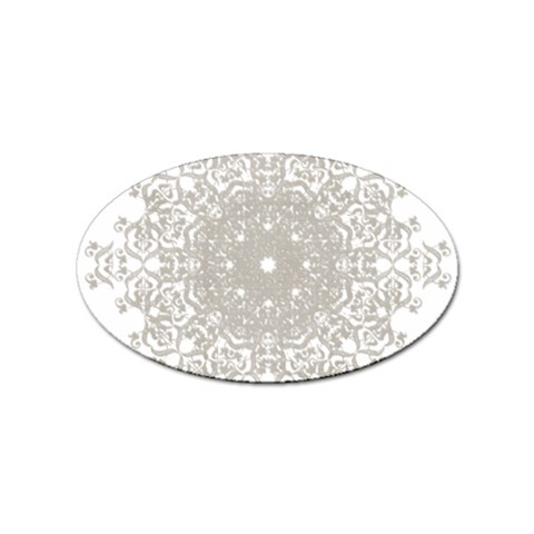 Silver Snowflake Doily Sticker Oval (100 pack) from ArtsNow.com Front