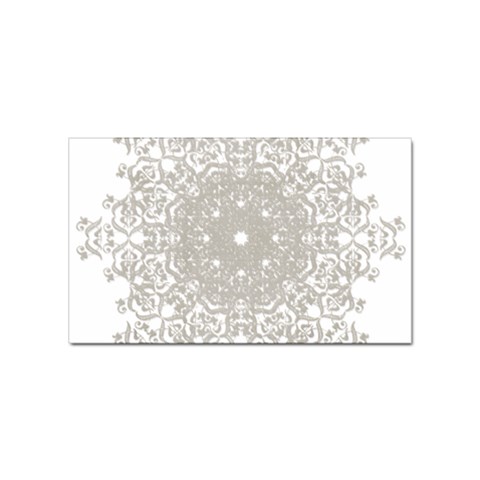 Silver Snowflake Doily Sticker Rectangular (100 pack) from ArtsNow.com Front