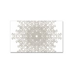 Silver Snowflake Doily Sticker Rectangular (100 pack)