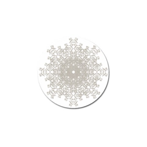 Silver Snowflake Doily Golf Ball Marker from ArtsNow.com Front