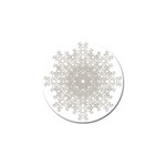 Silver Snowflake Doily Golf Ball Marker