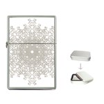 Silver Snowflake Doily Flip Top Lighter