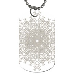 Silver Snowflake Doily Dog Tag (Two Sides) from ArtsNow.com Front