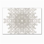 Silver Snowflake Doily Postcard 5  x 7 