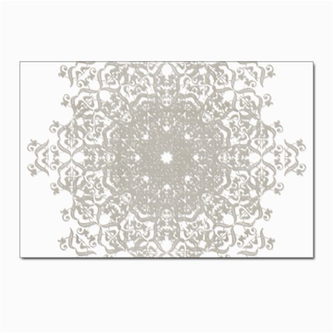 Silver Snowflake Doily Postcards 5  x 7  (Pkg of 10) from ArtsNow.com Front