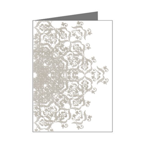 Silver Snowflake Doily Mini Greeting Card from ArtsNow.com Left