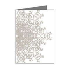 Silver Snowflake Doily Mini Greeting Card from ArtsNow.com Left