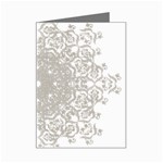 Silver Snowflake Doily Mini Greeting Card