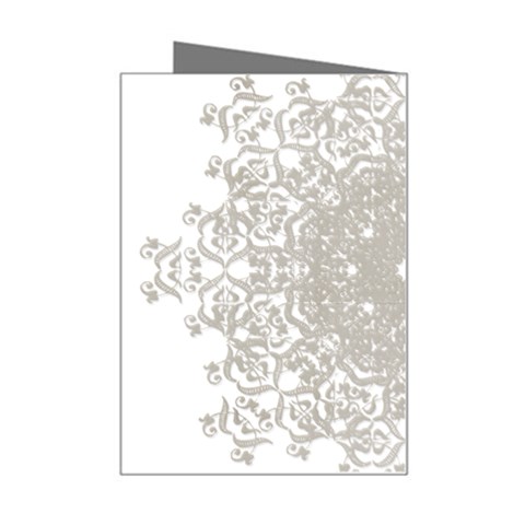 Silver Snowflake Doily Mini Greeting Card from ArtsNow.com Right