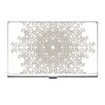 Silver Snowflake Doily Business Card Holder