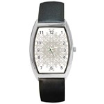 Silver Snowflake Doily Barrel Style Metal Watch