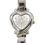 Silver Snowflake Doily Heart Italian Charm Watch