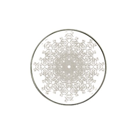 Silver Snowflake Doily Hat Clip Ball Marker from ArtsNow.com Front