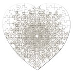 Silver Snowflake Doily Jigsaw Puzzle (Heart)