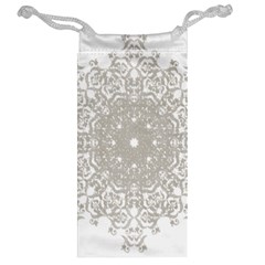 Silver Snowflake Doily Jewelry Bag from ArtsNow.com Back