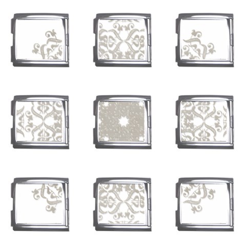 Silver Snowflake Doily Mega Link Italian Charm (9 pack) from ArtsNow.com Front