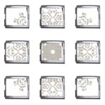 Silver Snowflake Doily Mega Link Italian Charm (9 pack)