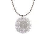 Silver Snowflake Doily 1  Button Necklace