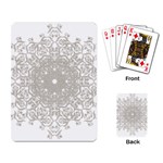 Silver Snowflake Doily Playing Cards Single Design