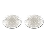 Silver Snowflake Doily Cufflinks (Oval)