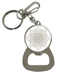 Silver Snowflake Doily Bottle Opener Key Chain