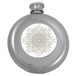 Silver Snowflake Doily Hip Flask (5 oz)