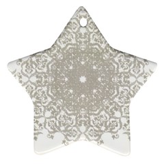 Silver Snowflake Doily Star Ornament (Two Sides) from ArtsNow.com Front