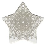 Silver Snowflake Doily Star Ornament (Two Sides)