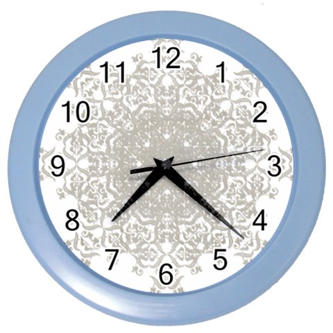 Silver Snowflake Doily Color Wall Clock from ArtsNow.com Front