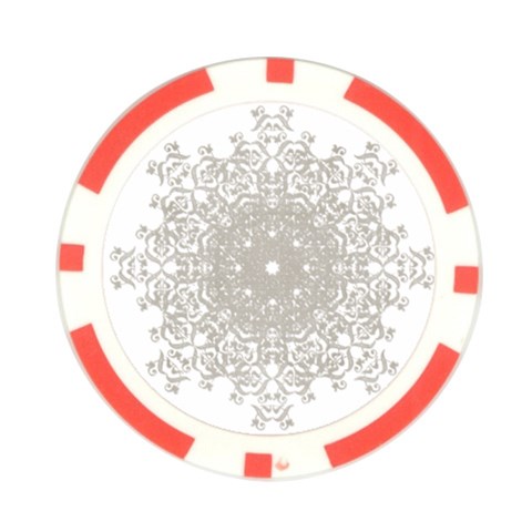 Silver Snowflake Doily Poker Chip Card Guard from ArtsNow.com Front