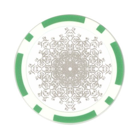 Silver Snowflake Doily Poker Chip Card Guard from ArtsNow.com Front